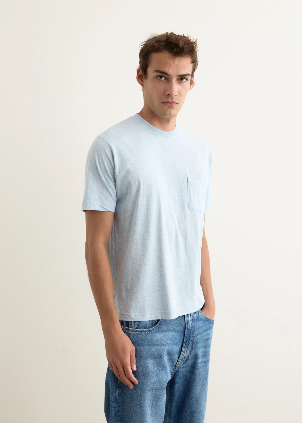 Coloured Grandrelle Pocket T-Shirt Pre Shrunk Cotton
