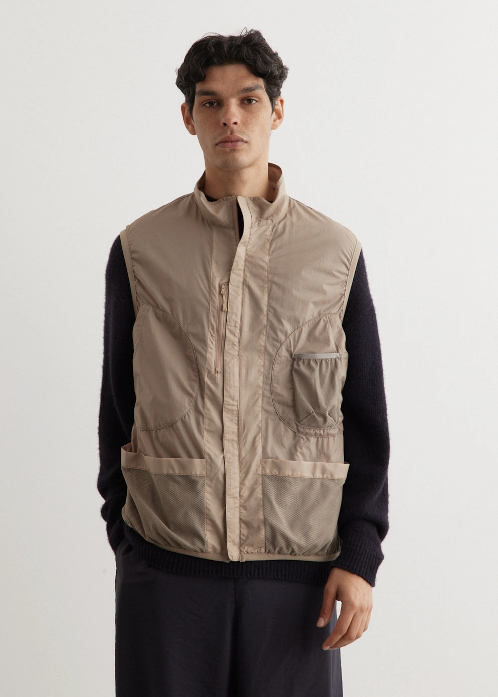 Modular Design Tech Reversible Wind Shield Vest Jacket