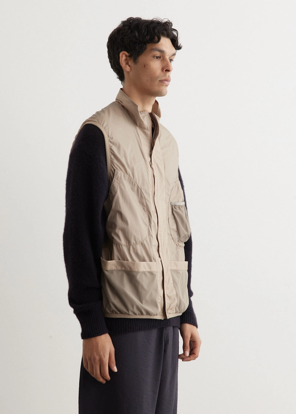 Tech Reversible Wind Shield Vest Jacket mix Anti Static Treatment