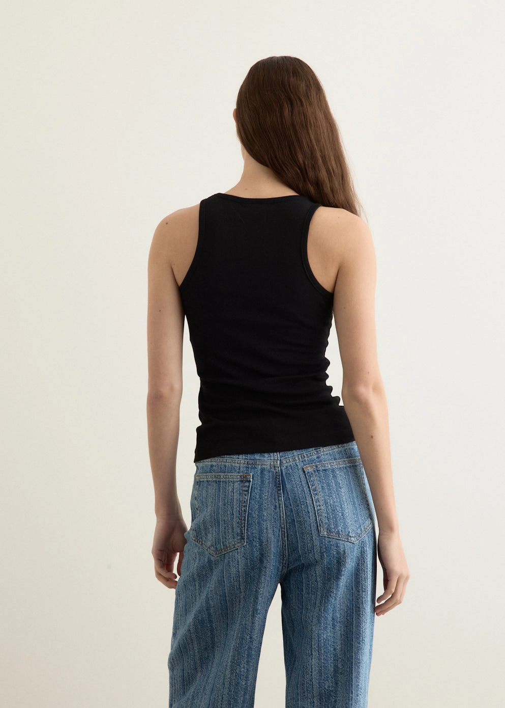 Soft Cotton Rib Tank Top Easy Care Material Tear Resistant Fabric