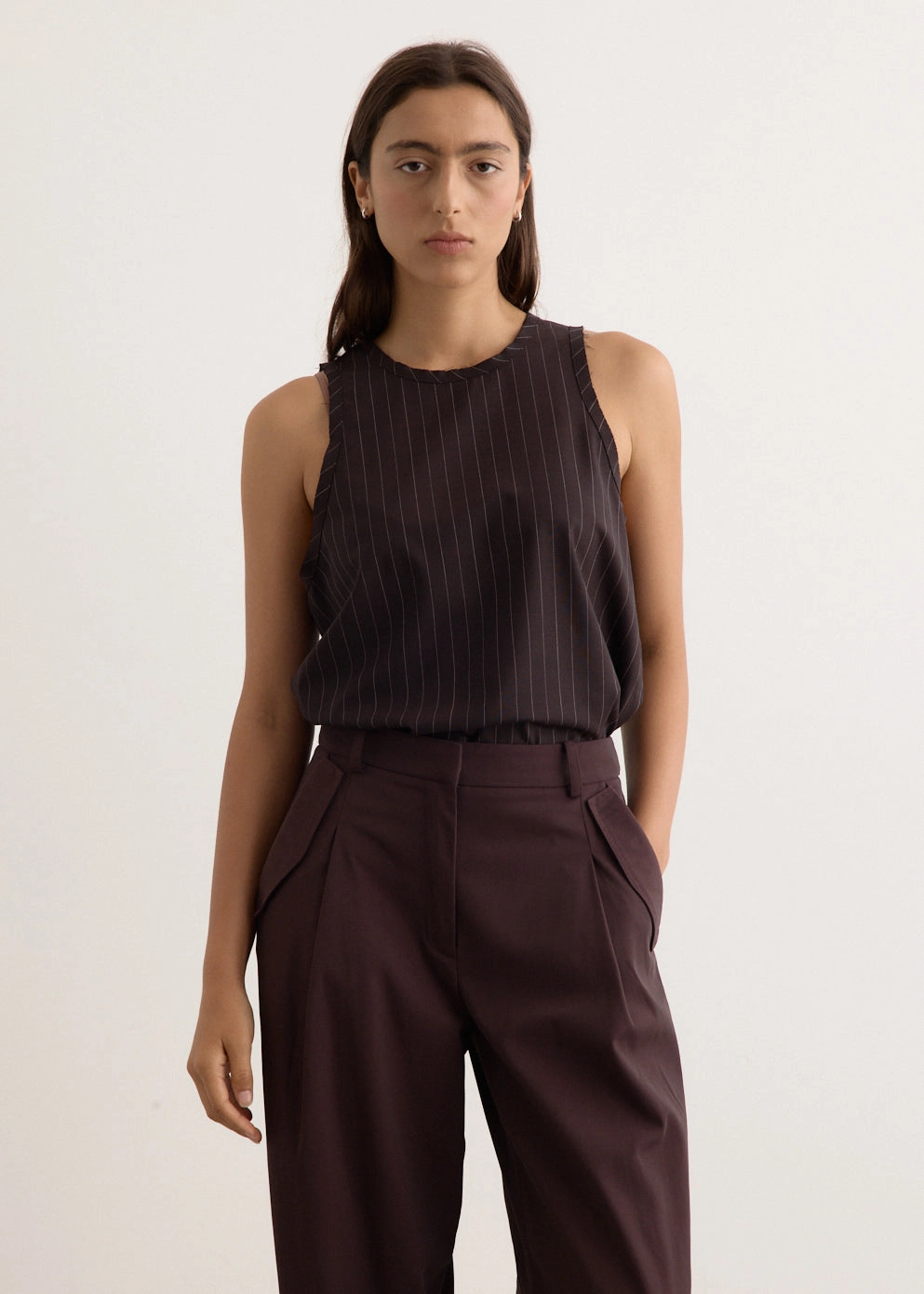 Summer Wool Pinstripe Tank