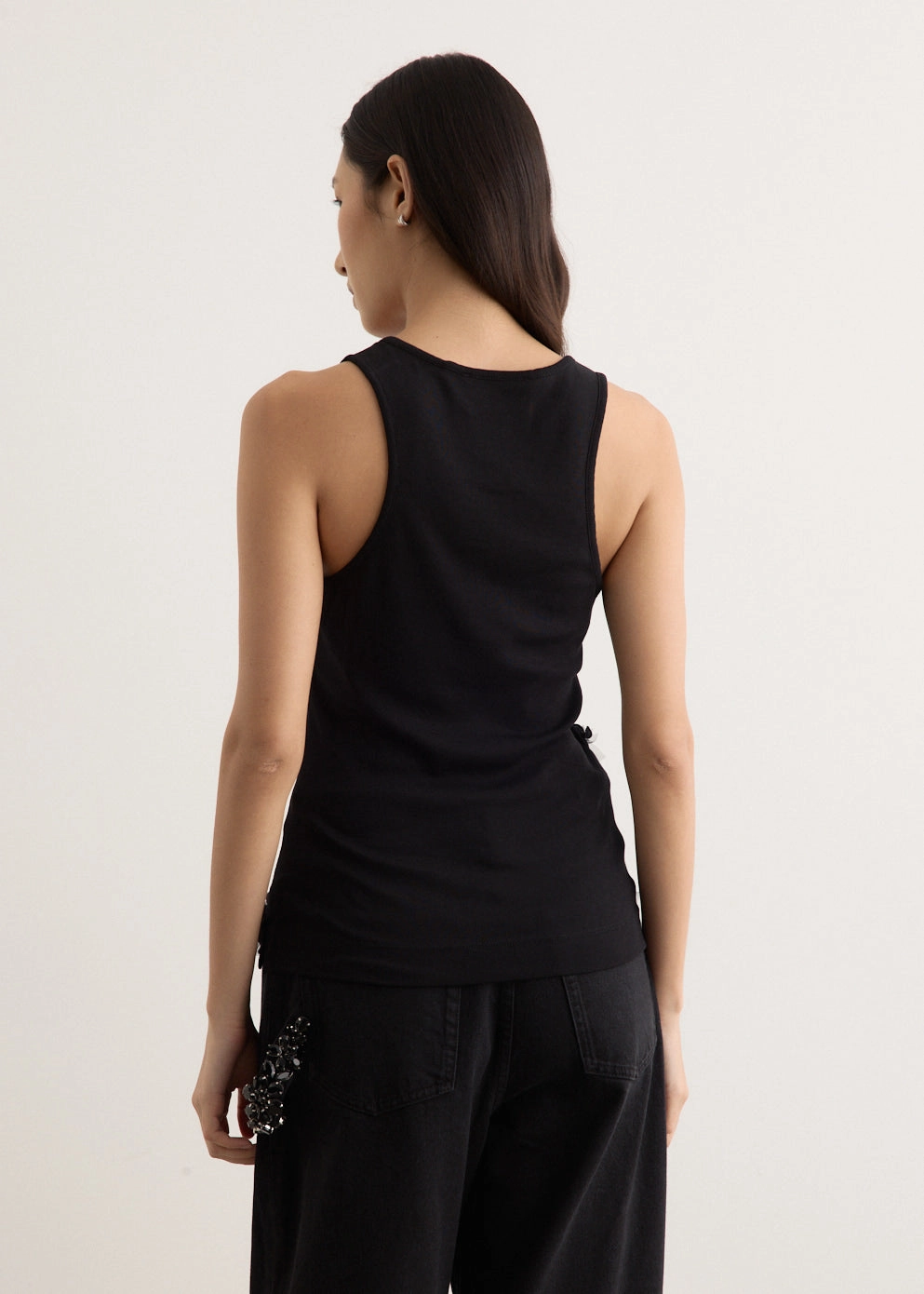 Flexible Zoning Fitted Ruffle Frill Tank Top