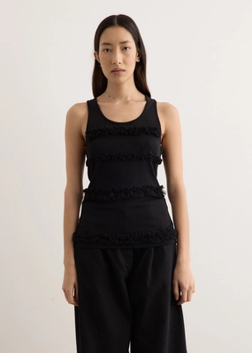Fitted Ruffle Frill Tank Top buffer