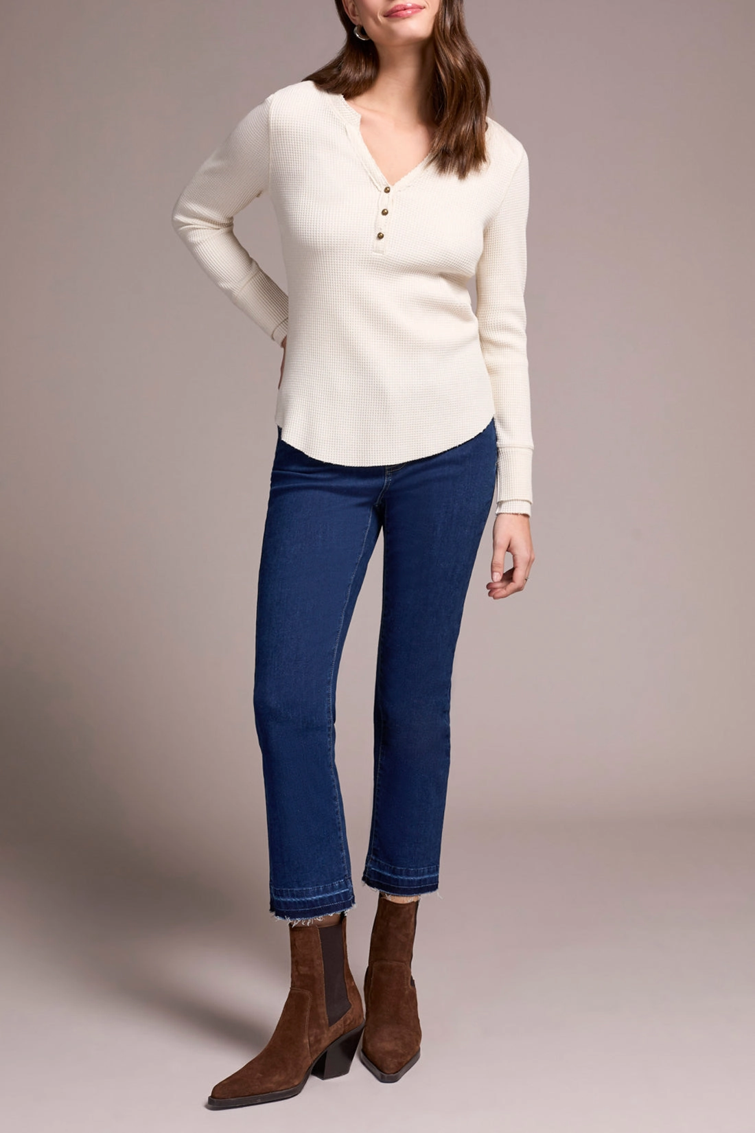 Tribal Waffle Knit Henley- 9 Colors! Microfiber Technology