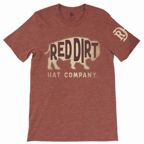 slim fit Poolside Lounge Red Dirt Men's Clay Original Logo Tee