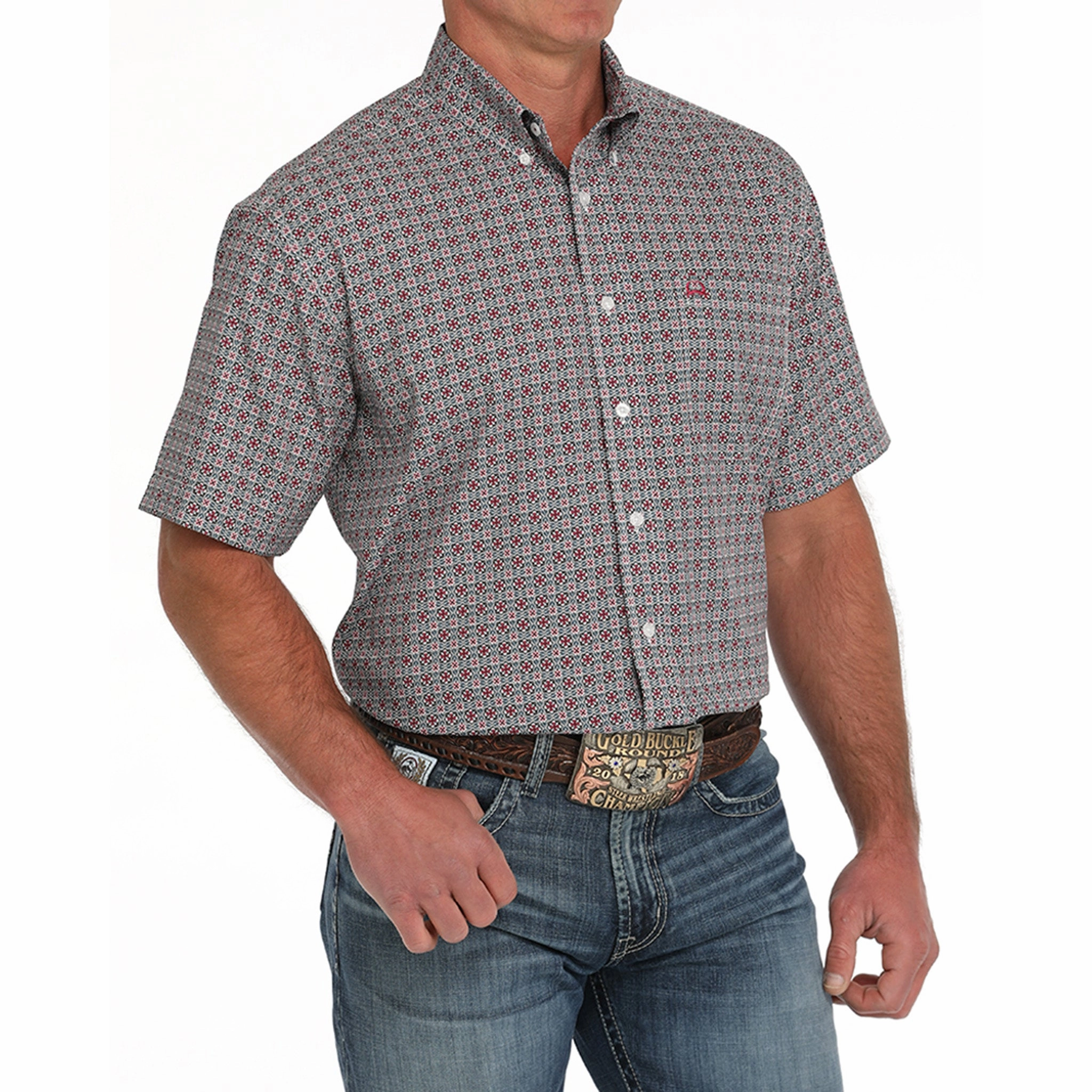 Subtle Print hypoallergenic Cinch Men's Geo Print Shirt
