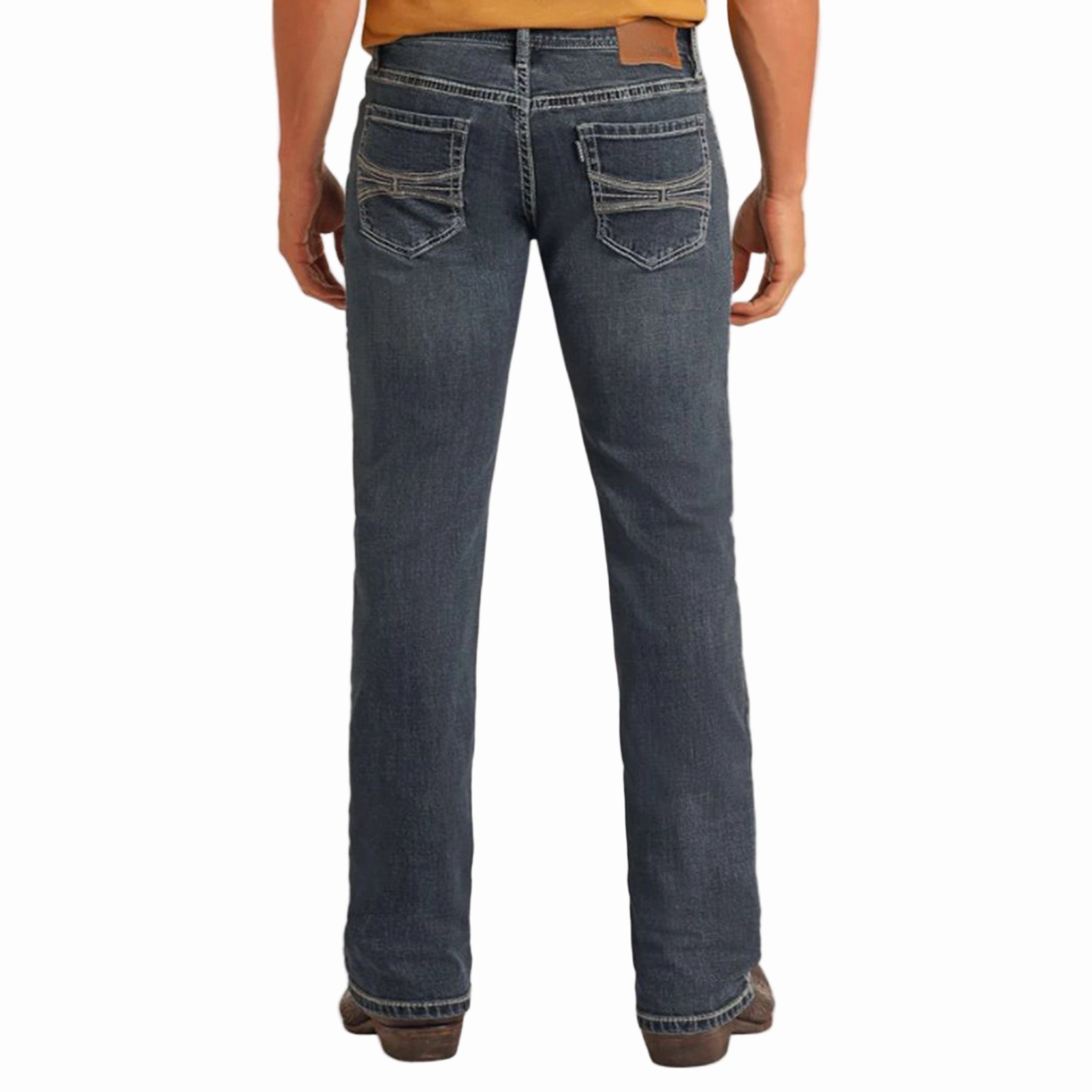 Hooey Men's Dark Vintage Revolver Jeans Non Fade Fabric