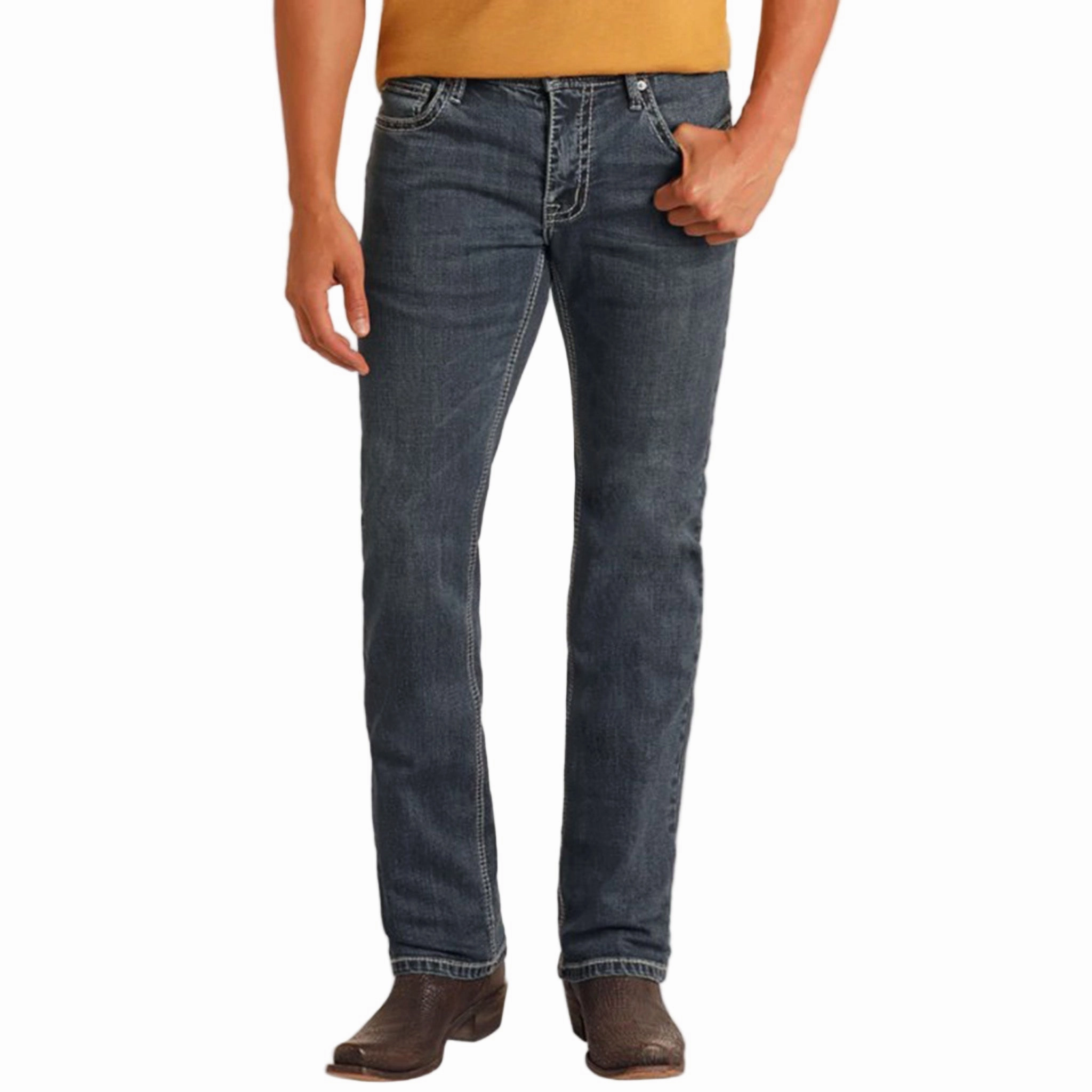 Street Fashion Breathable Shopping Day Vibrant Office Wear Hooey Men's Dark Vintage Revolver Jeans