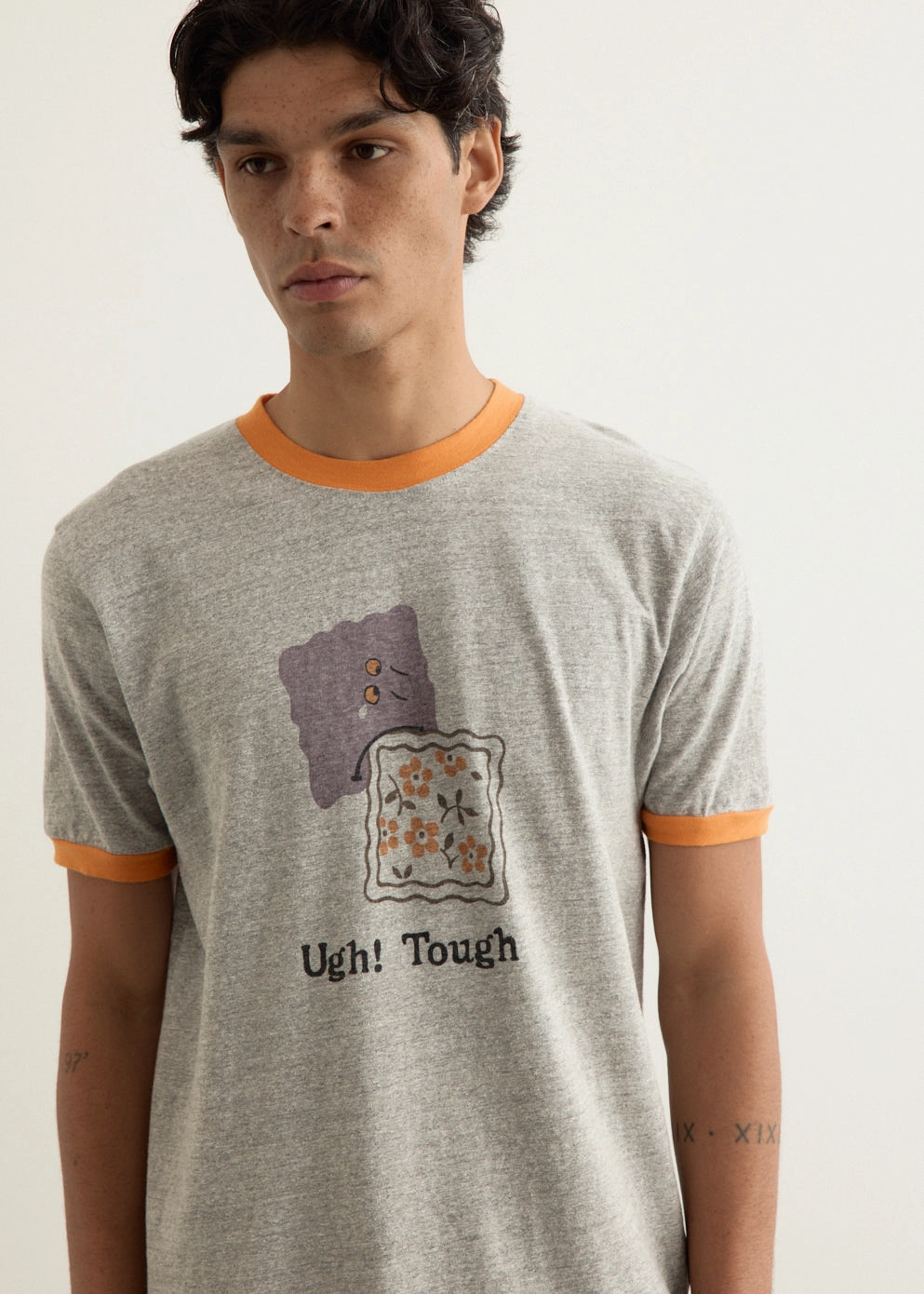 Running Speed Soft Texture TOP Jersey RINGER T-Shirt (TOUGH PECKISH BOWY)