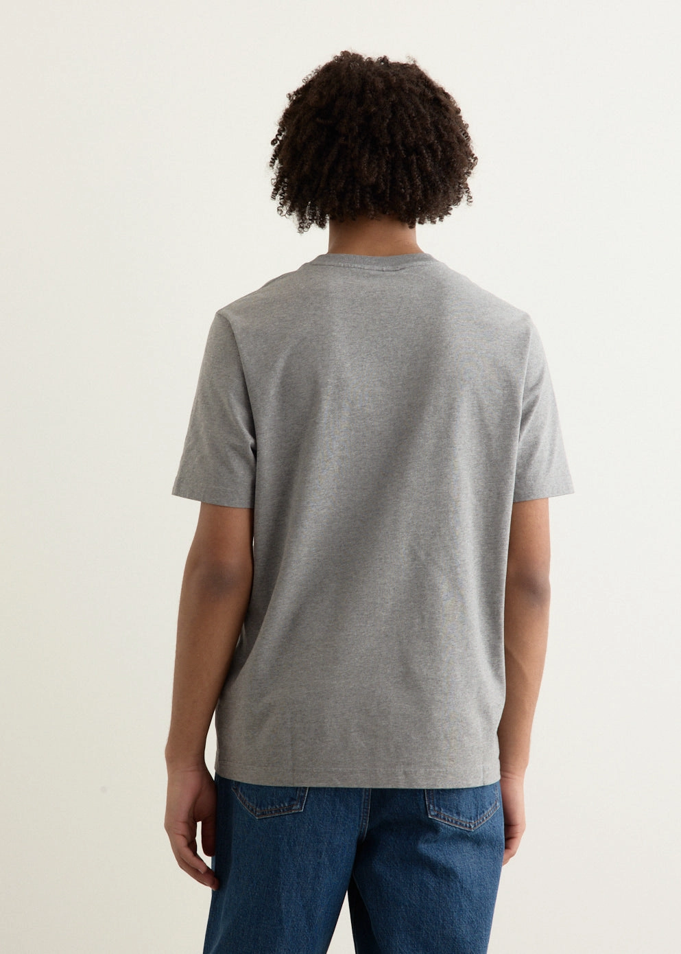Light and Comfortable Grey Fox Head Patch Comfort T-Shirt