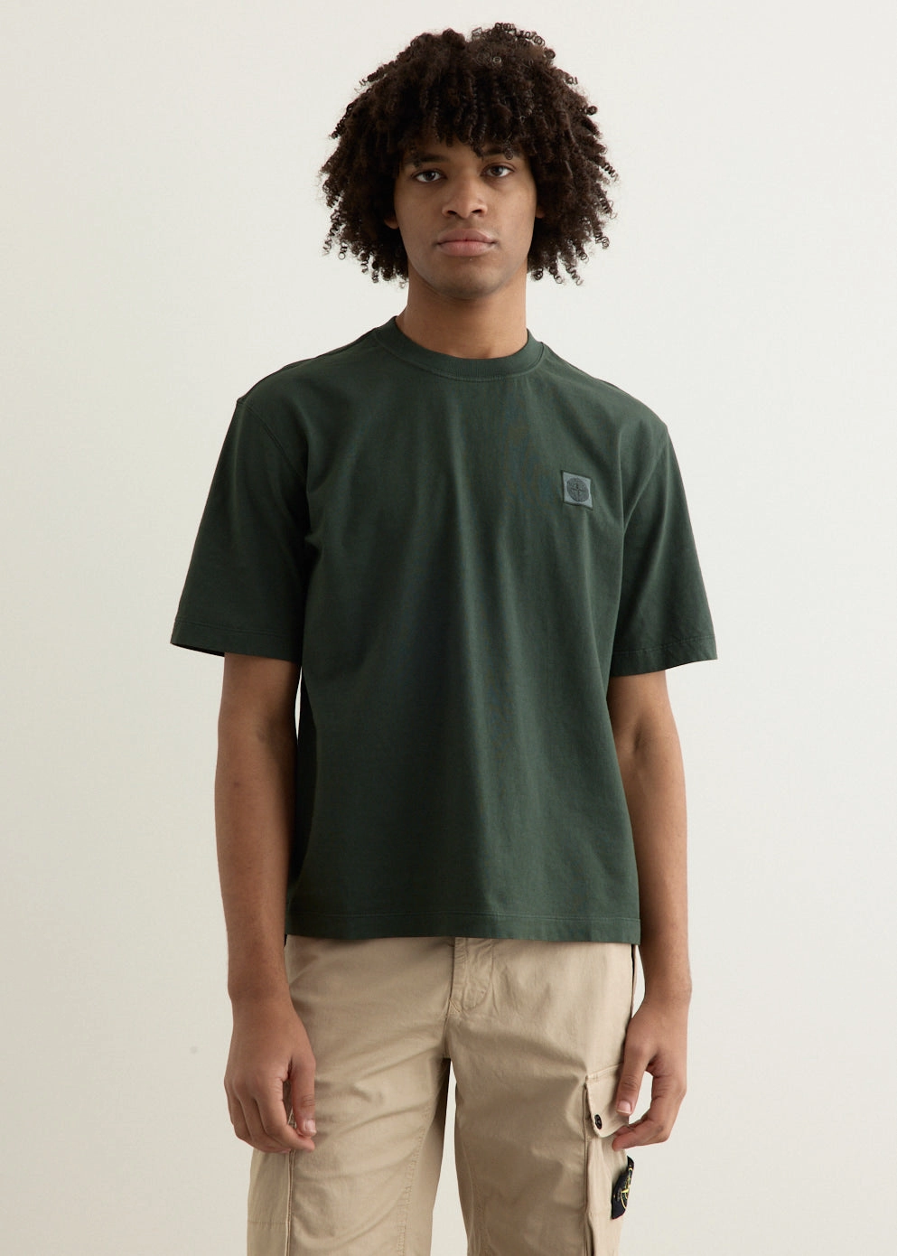 Cozy And Stylish Regular Fit Compass Patch Overdyed T-Shirt