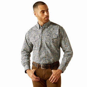 Ariat Men's Rocky Khaki Floral Shirt Long Sleeve