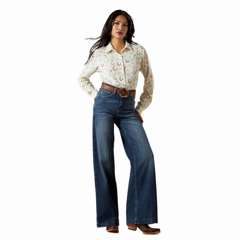 Ever Versatile Flattering Waist Design Ariat Women's Ultra High-Rise Rosalie Wide Leg Jean