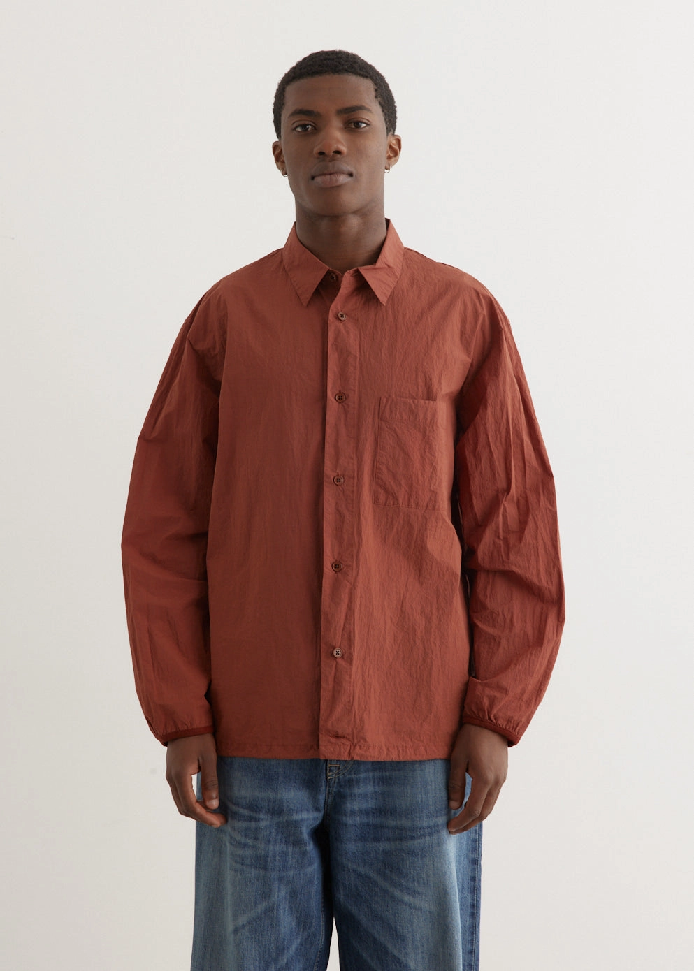 Garment-Dye Shirt Blouson Cuffs Adjust