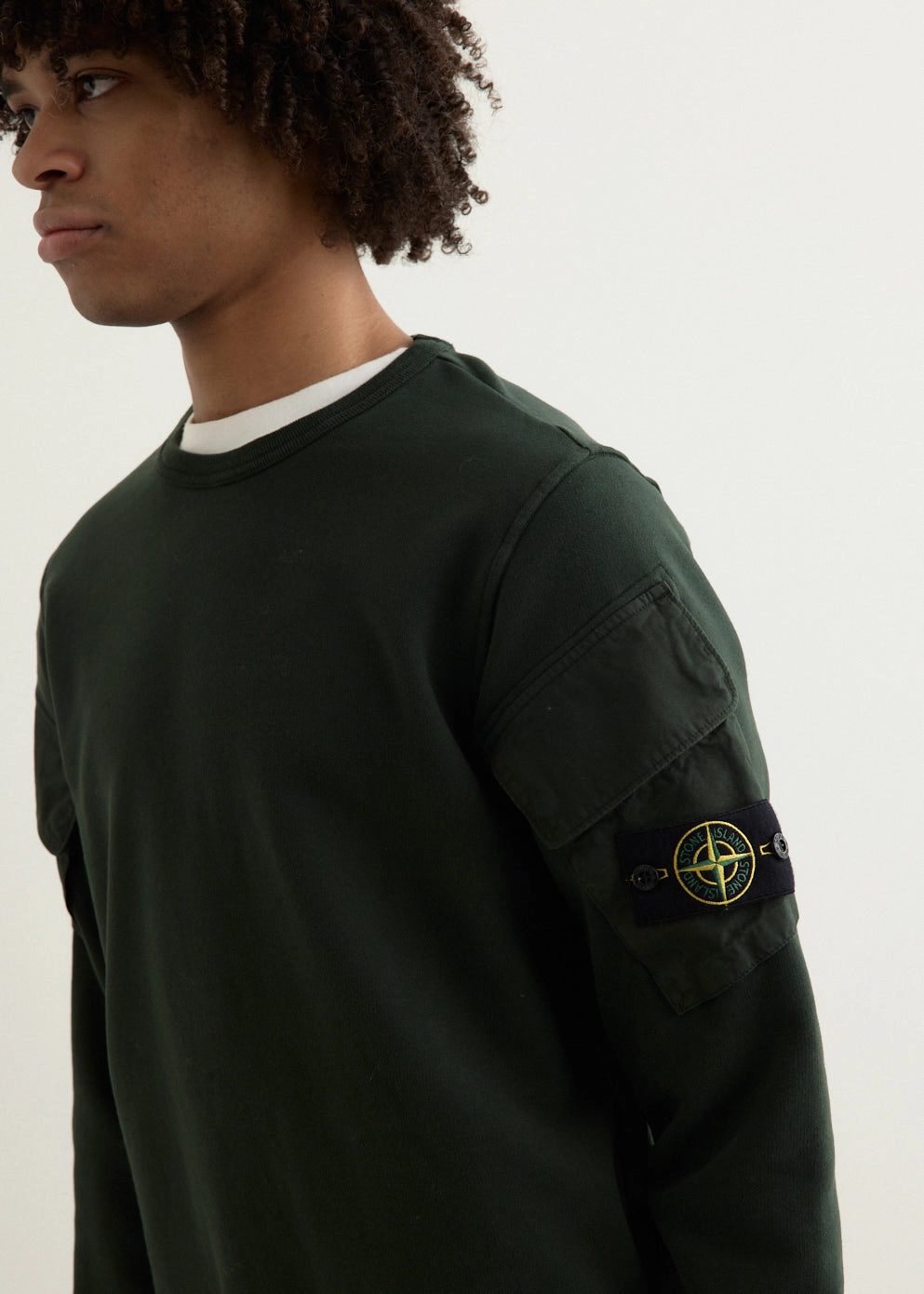 Comfy Stretch Design Contrast Bellow Pocket Sweatshirt