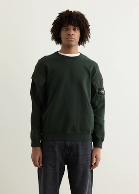 Contrast Bellow Pocket Sweatshirt Lightweight Warmth Chill Flex