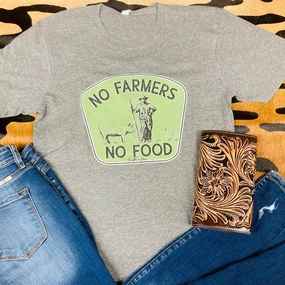 HypoallergenicFabric Tear Resistant Reinforcement No Farmers No Food Tee