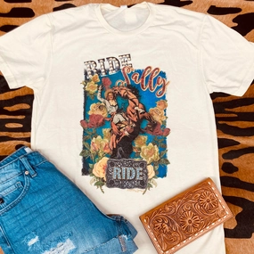 Adjustable Hem Ride Sally Ride Tee