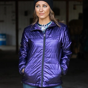 Many Pockets Cowgirl Tuff Purple Mid-weight Jacket