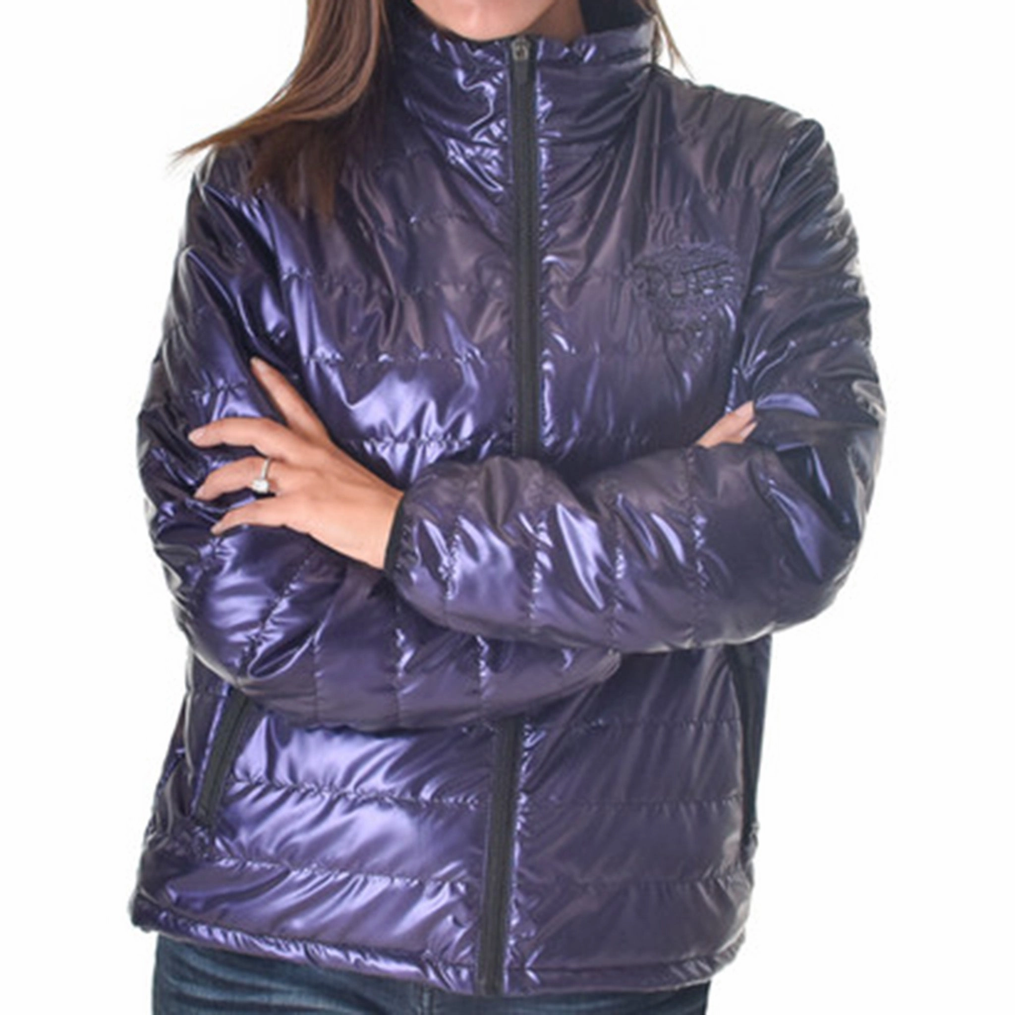 Cowgirl Tuff Purple Mid-weight Jacket Abrasion Resistant Panels All Ground