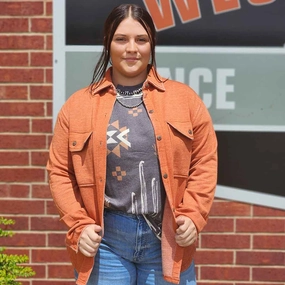 Rust Shacket Sun Protective Fabric