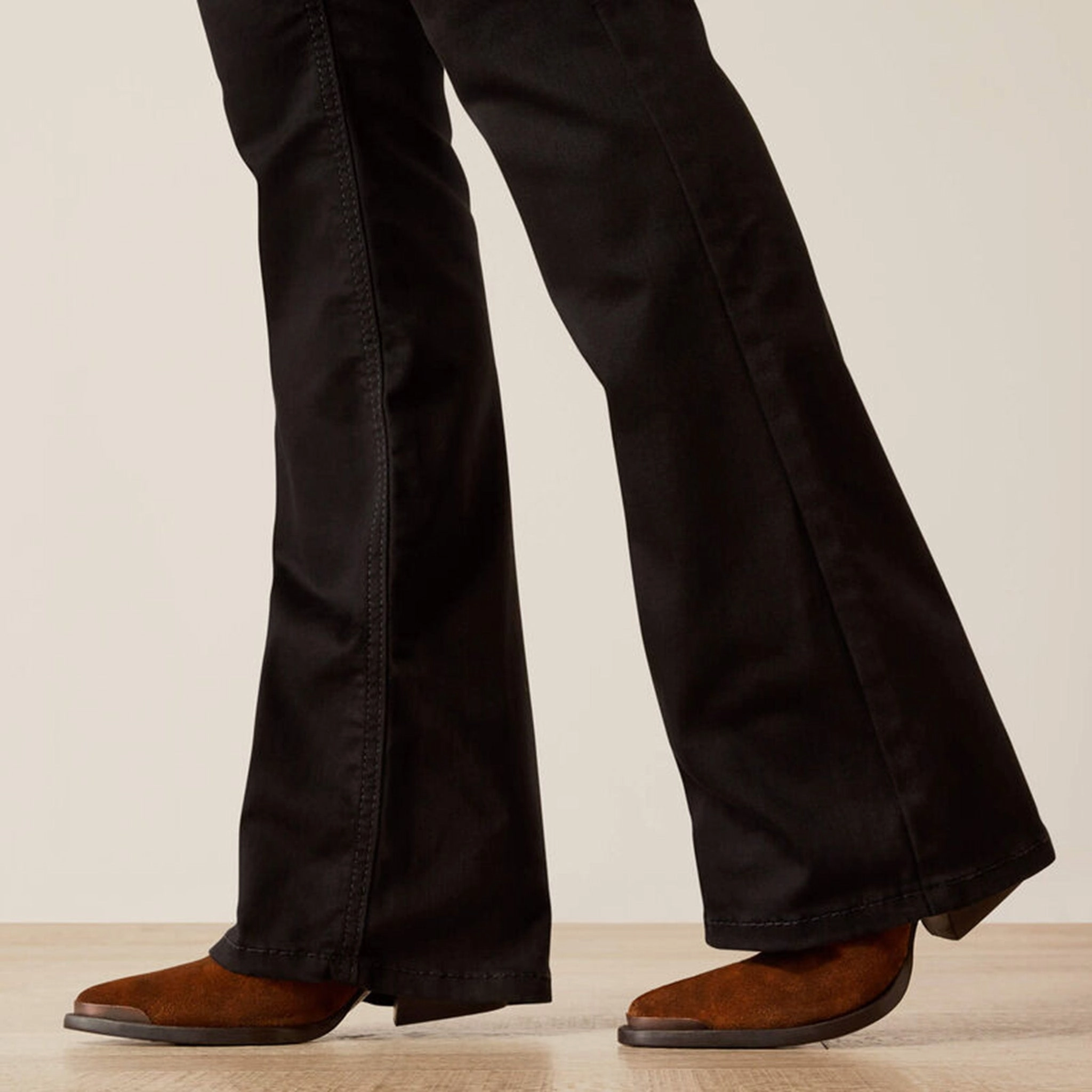 Ariat Women's Perfect Rise Ella Boot Cut Jean in Black Versatile Fit Zero Waste Pattern Design