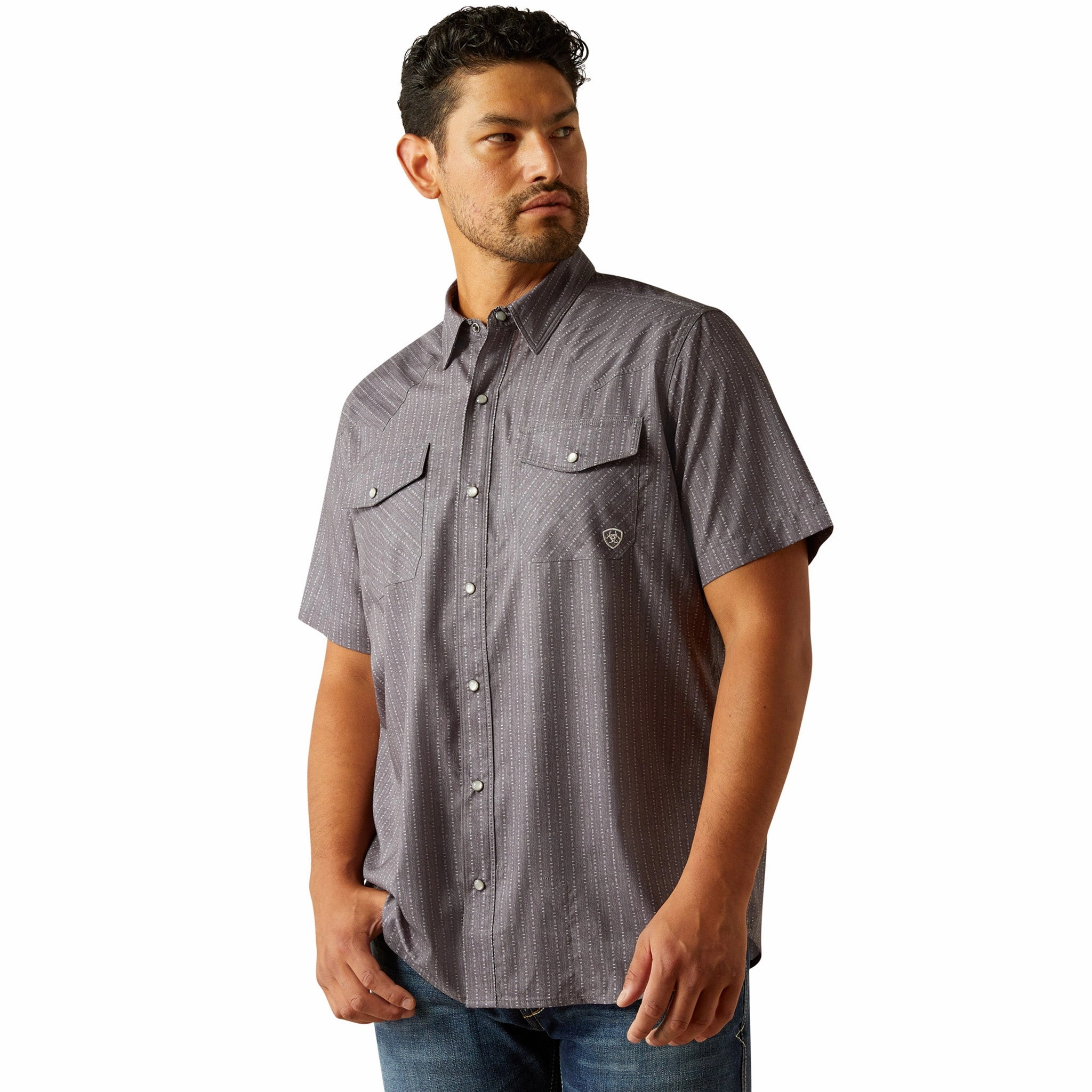Ariat Men's Grey VentTek Shirt Lightweight Comfort Quick Dry Technology