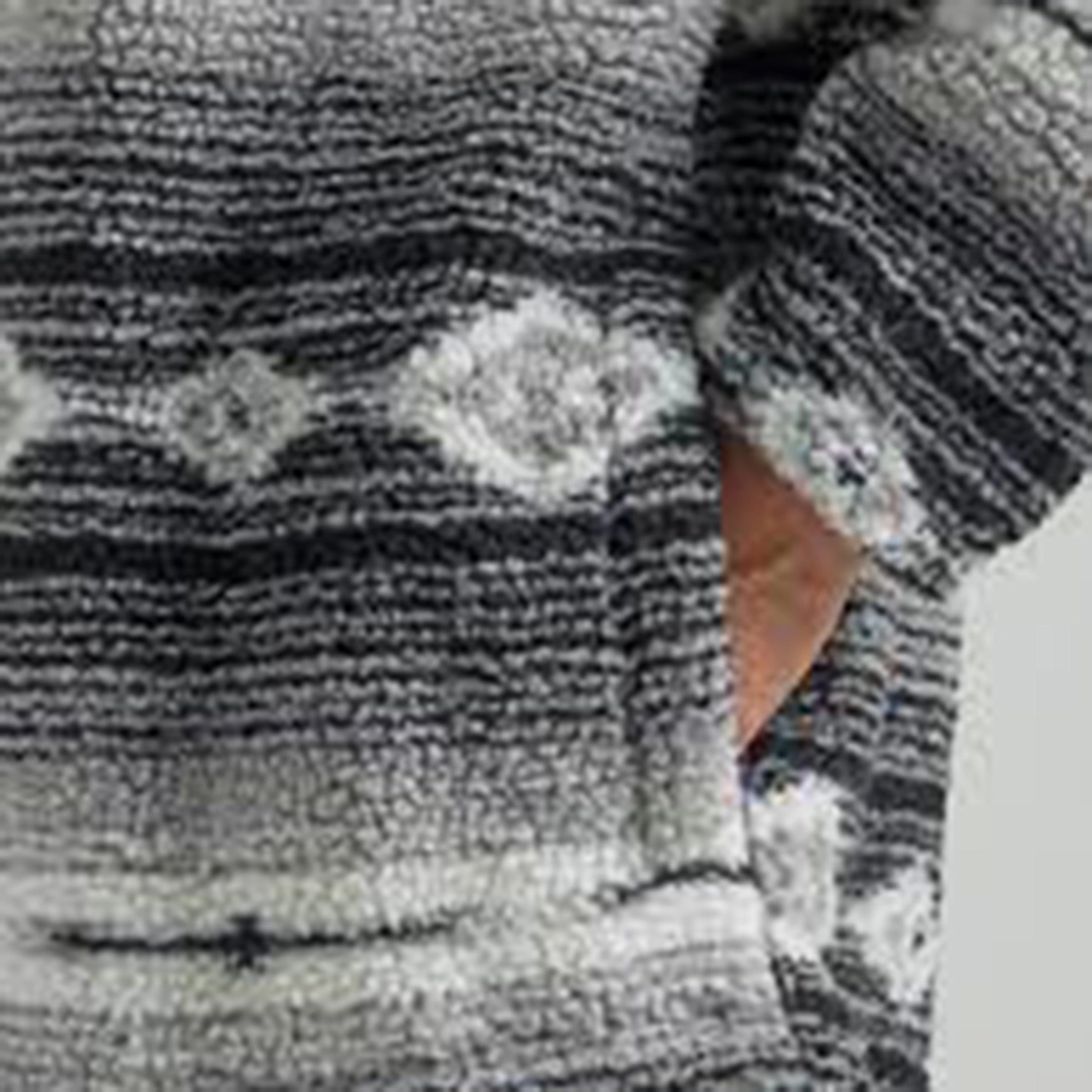 Midweight Textile Wrangler Men's Navy and Gray Aztec Sherpa