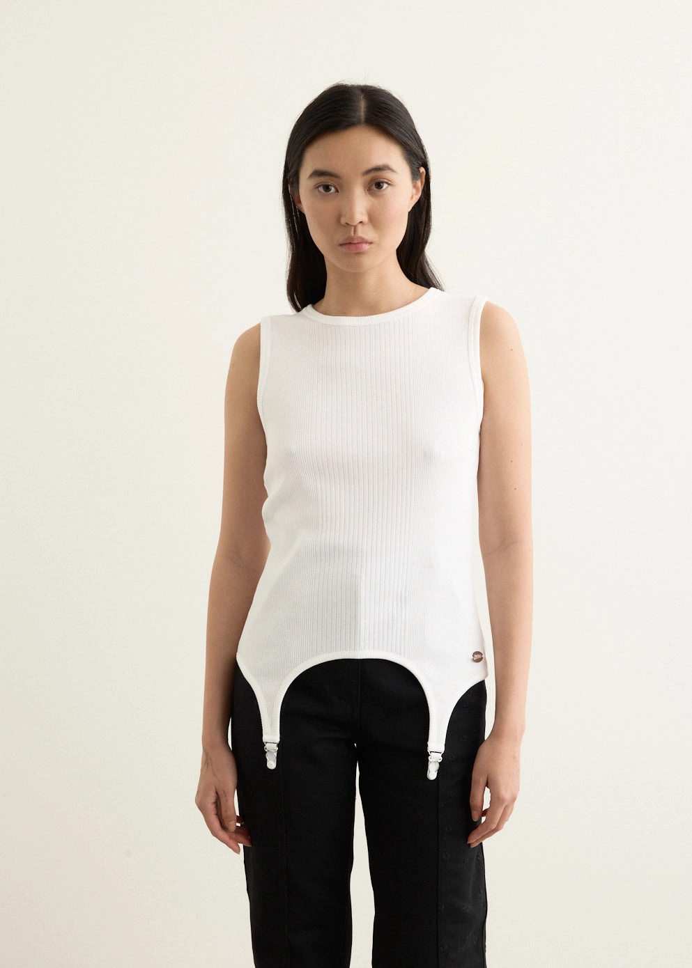 Cotton Garter Tank Top Non Restrictive Cut