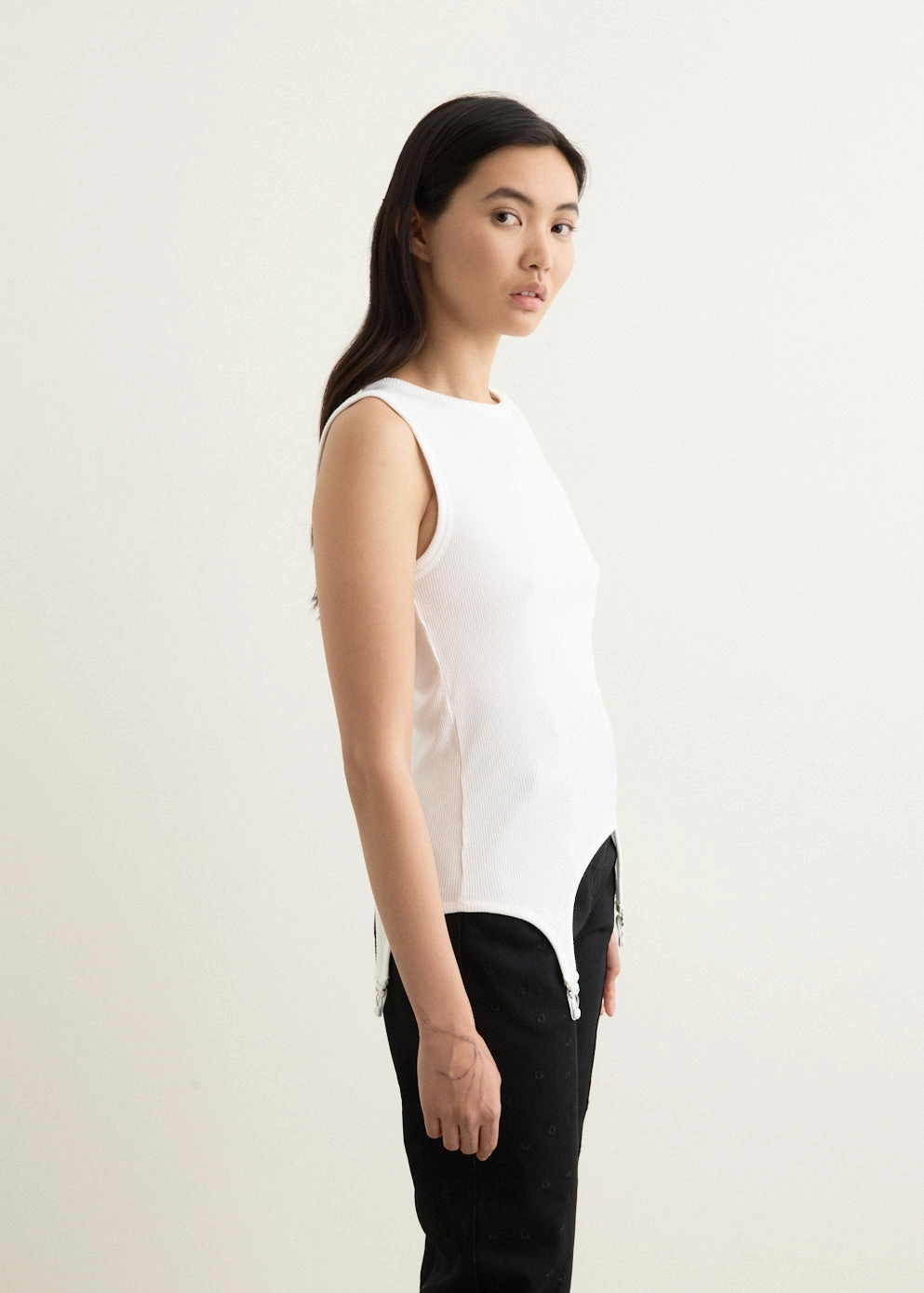 stretchability environment Cotton Garter Tank Top