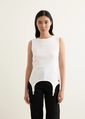 Cotton Garter Tank Top Non Restrictive Cut