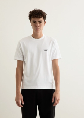 spandex blend Cotton Jersey Logo T-Shirt