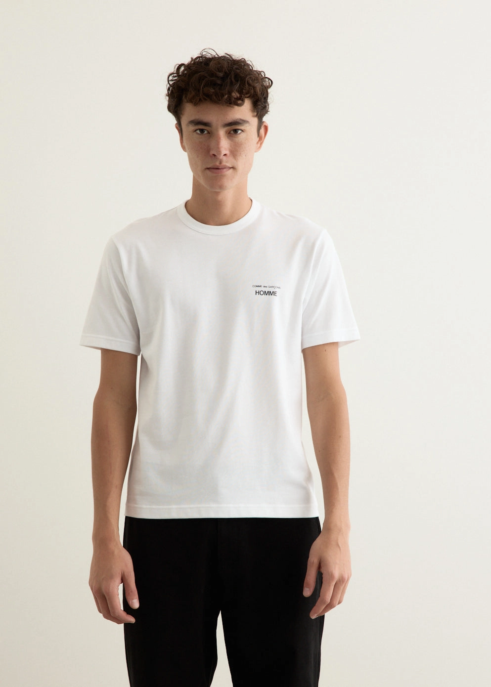 spandex blend Cotton Jersey Logo T-Shirt