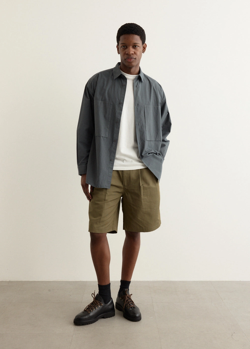 Incu Exclusive Double Pleat Belted Shorts Quick Dry Wear