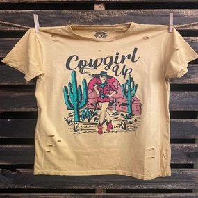 Fun Design Country Deep Women's Cowgirl Up Tee