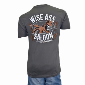 Cowboy Hardware Men's Charcoal Wise Ass Saloon Tee Inner Layer Neutral Shade