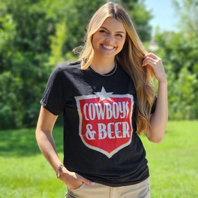 Cowboys & Beer Tee FrictionResistantEdges Thermal Regulating Fabric
