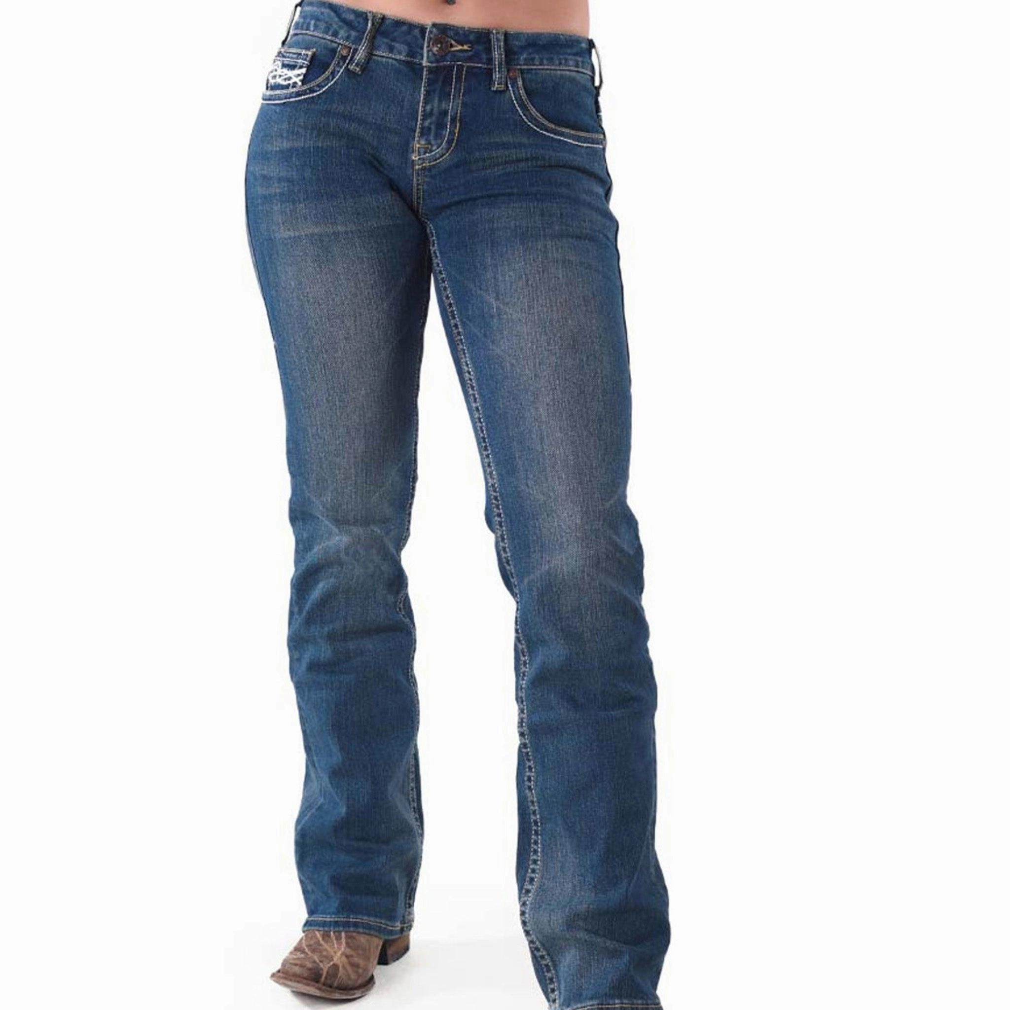 Non Fading Technology Cowgirl Tuff Medium Wash Don't Fence Me In