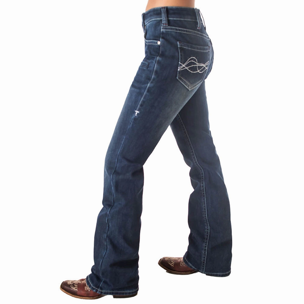 Earthy Soft Contemporary Vibe Cowgirl Tuff Women's Double Down Flannel Lined Jeans