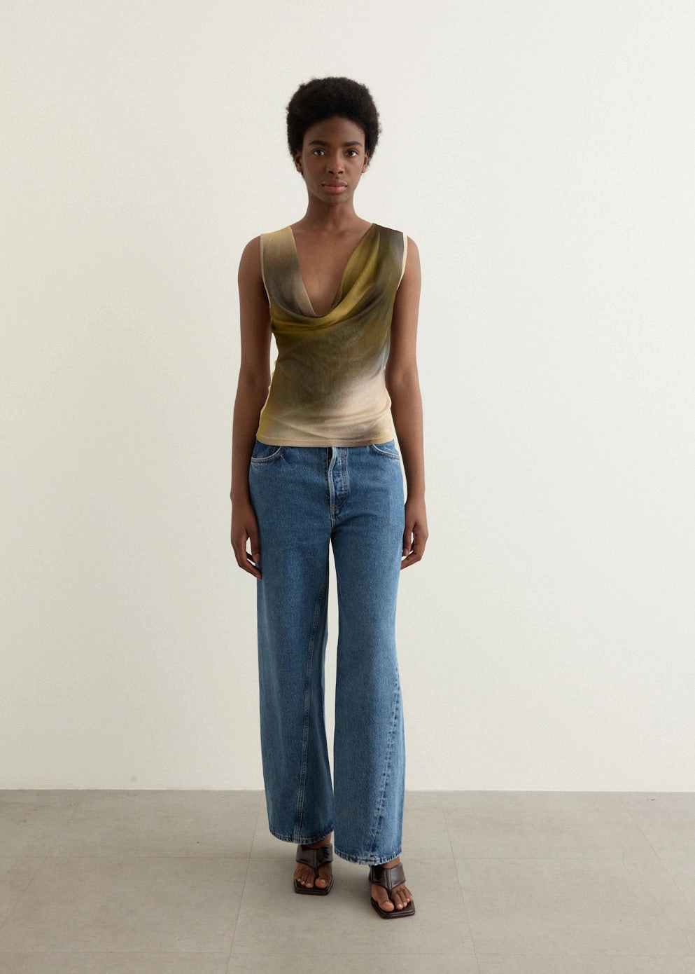 Cowl Silk Mesh Tank instruction