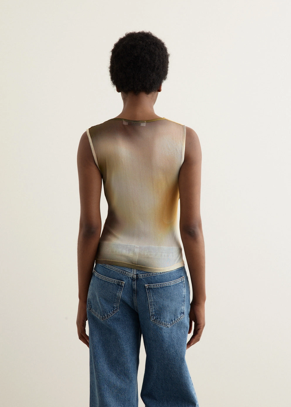 Cowl Silk Mesh Tank Fashion Trend