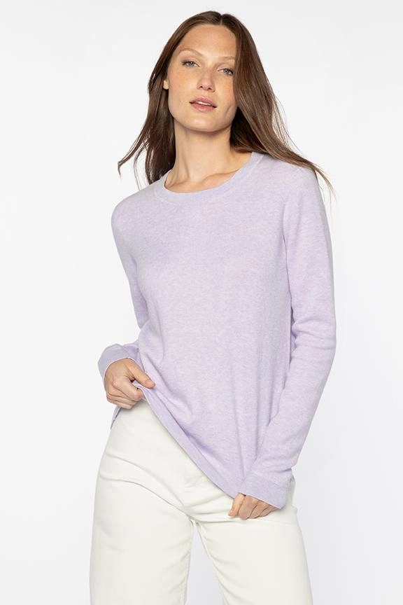 Knitted Look Double Layered Collars Reversible Crew