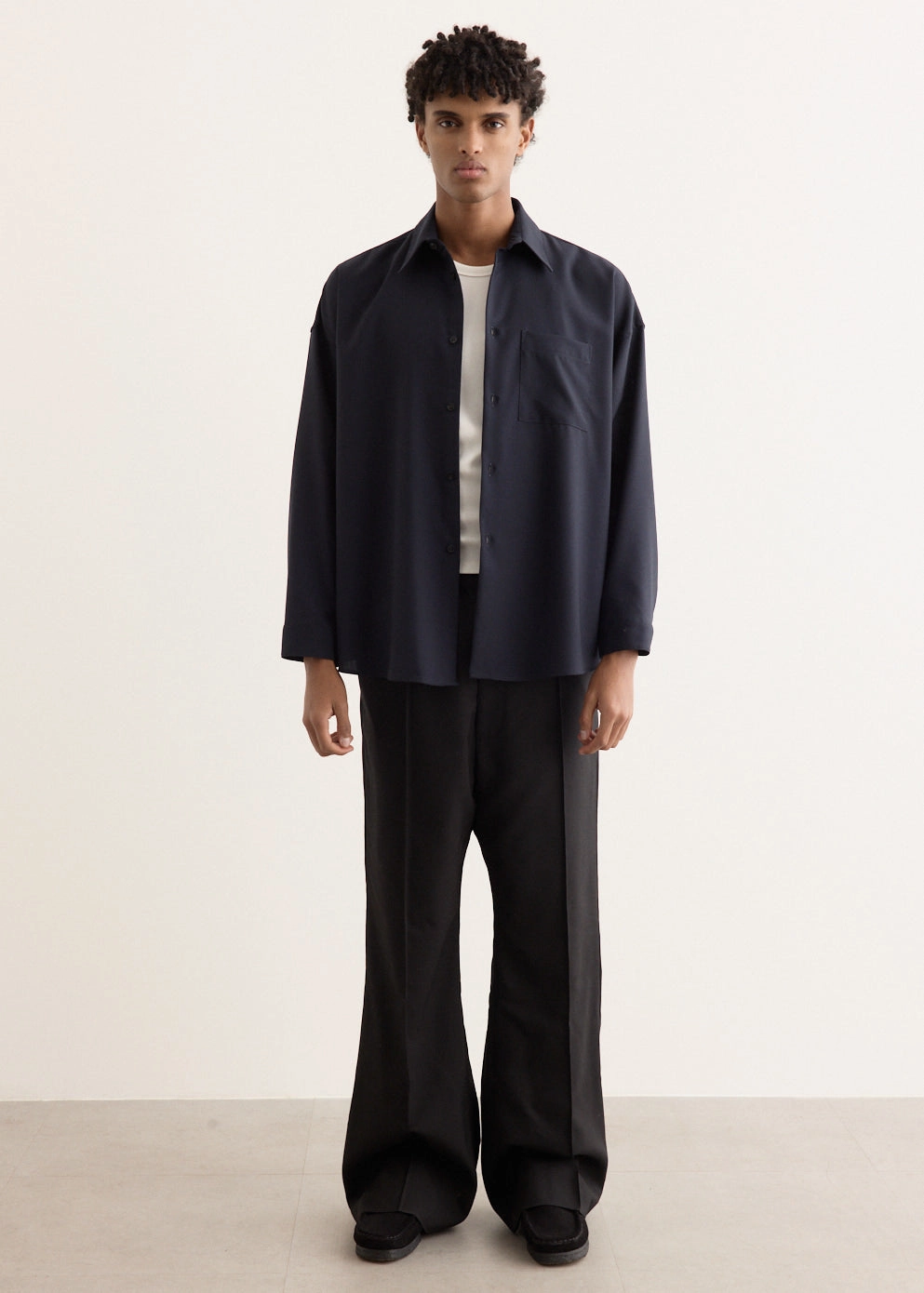 Stretch Movement Sleek Comfort Wool Trousers