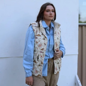 DoubleLayeredEdges Crazy Consuela Women's Desert Dream Puffer Vest