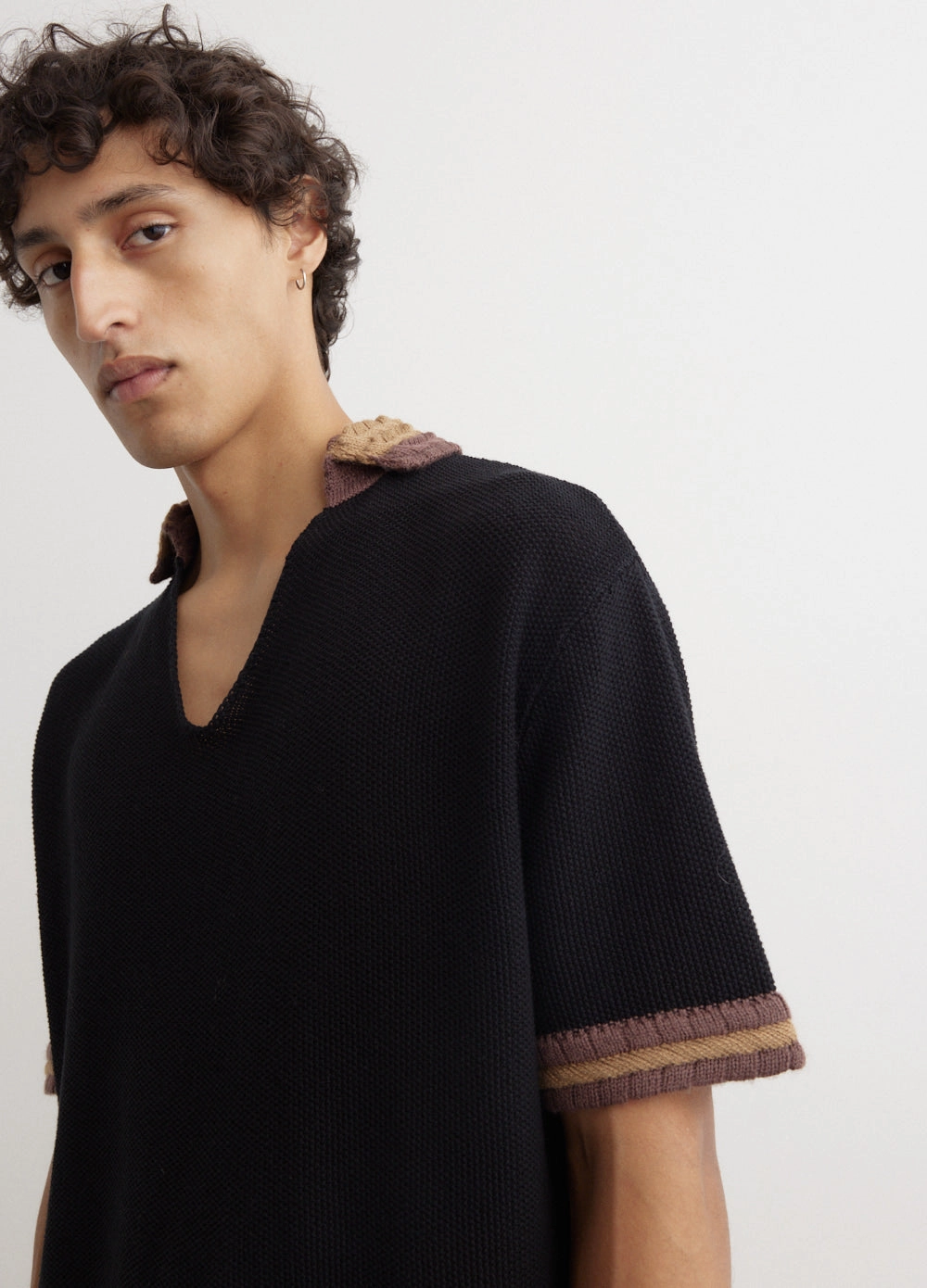 Active Lifestyle Reinforced Seams Crochet Collar Polo