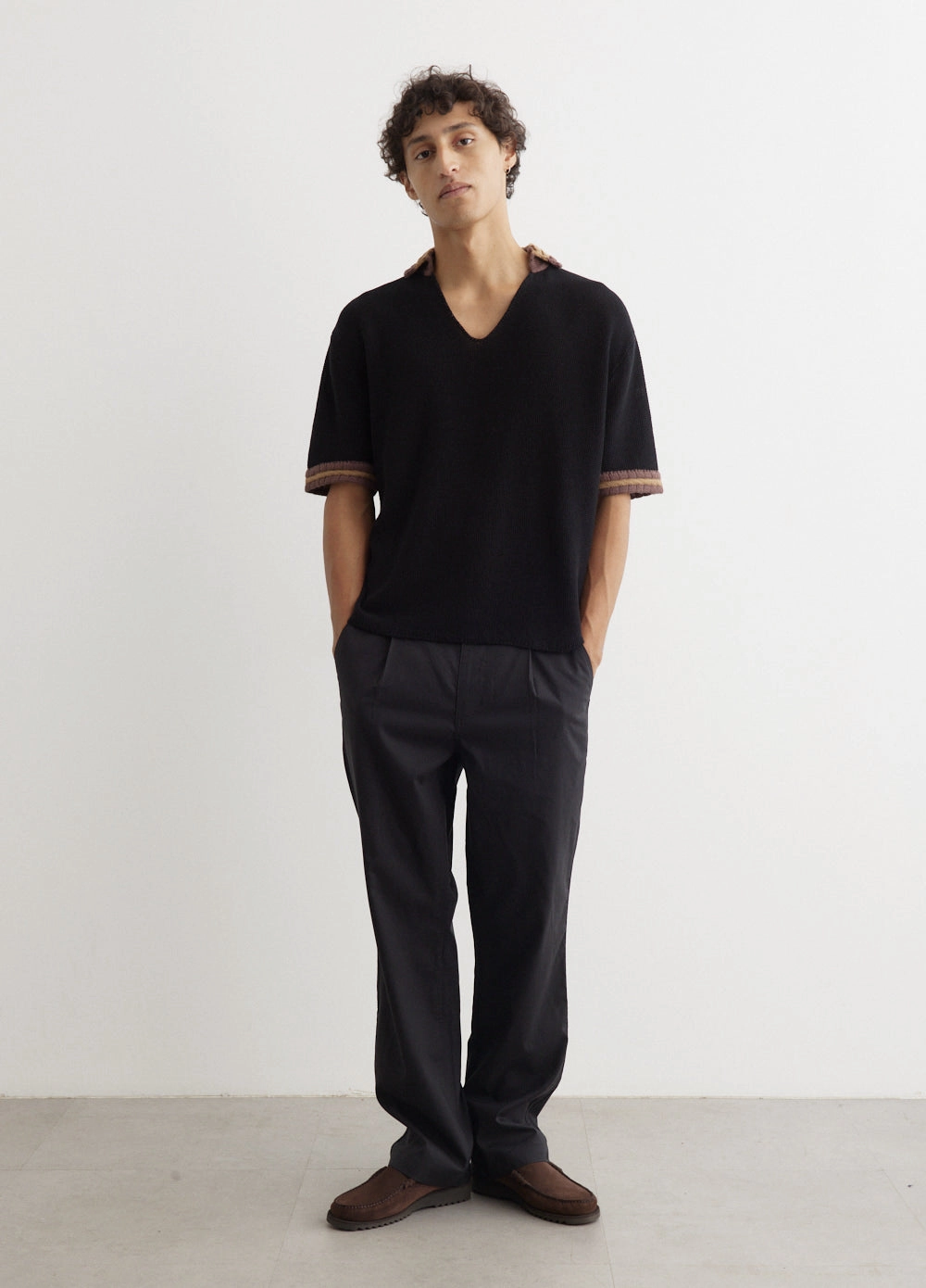 Crochet Collar Polo Odor Control Fabric