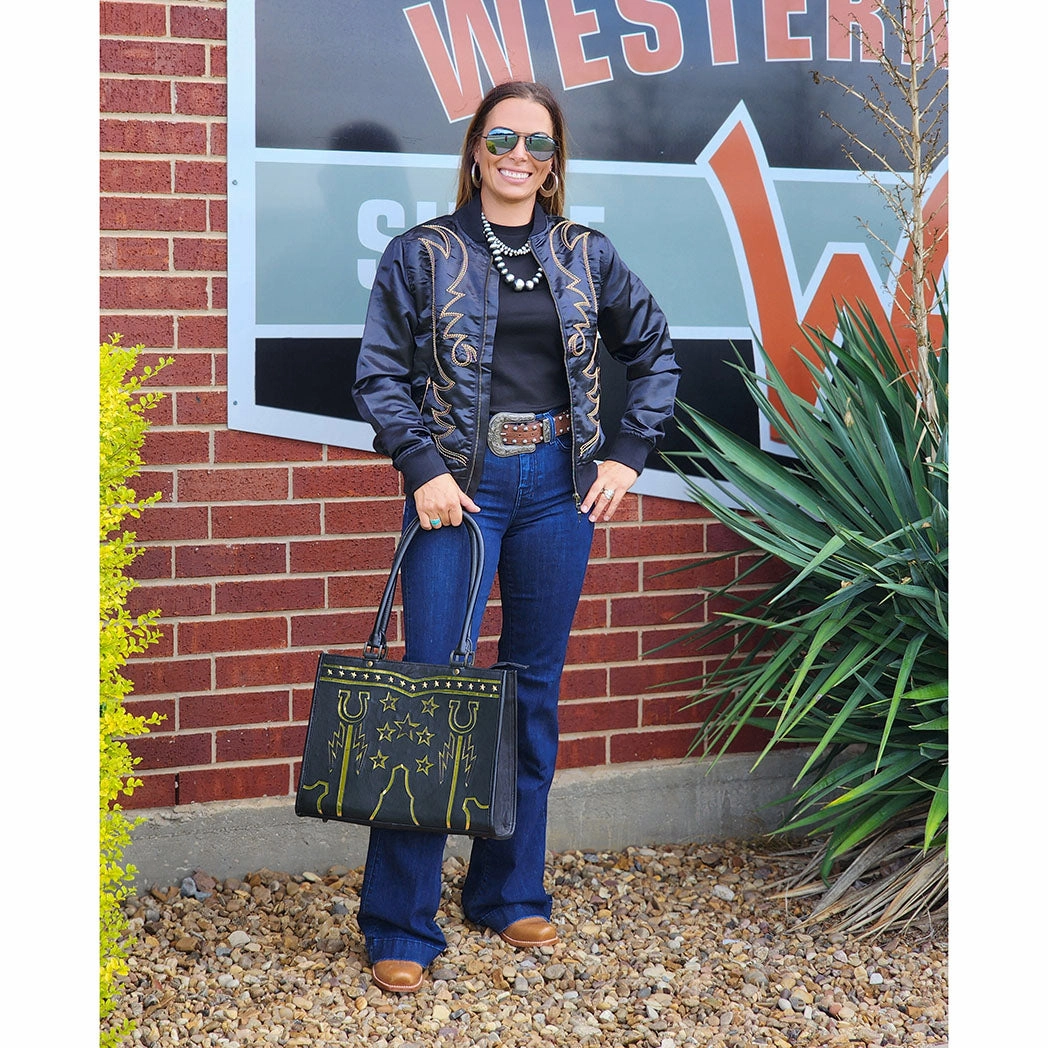 Easy Care Material Practical Cold Piece Cruel Denim Women's Bomber Jacket