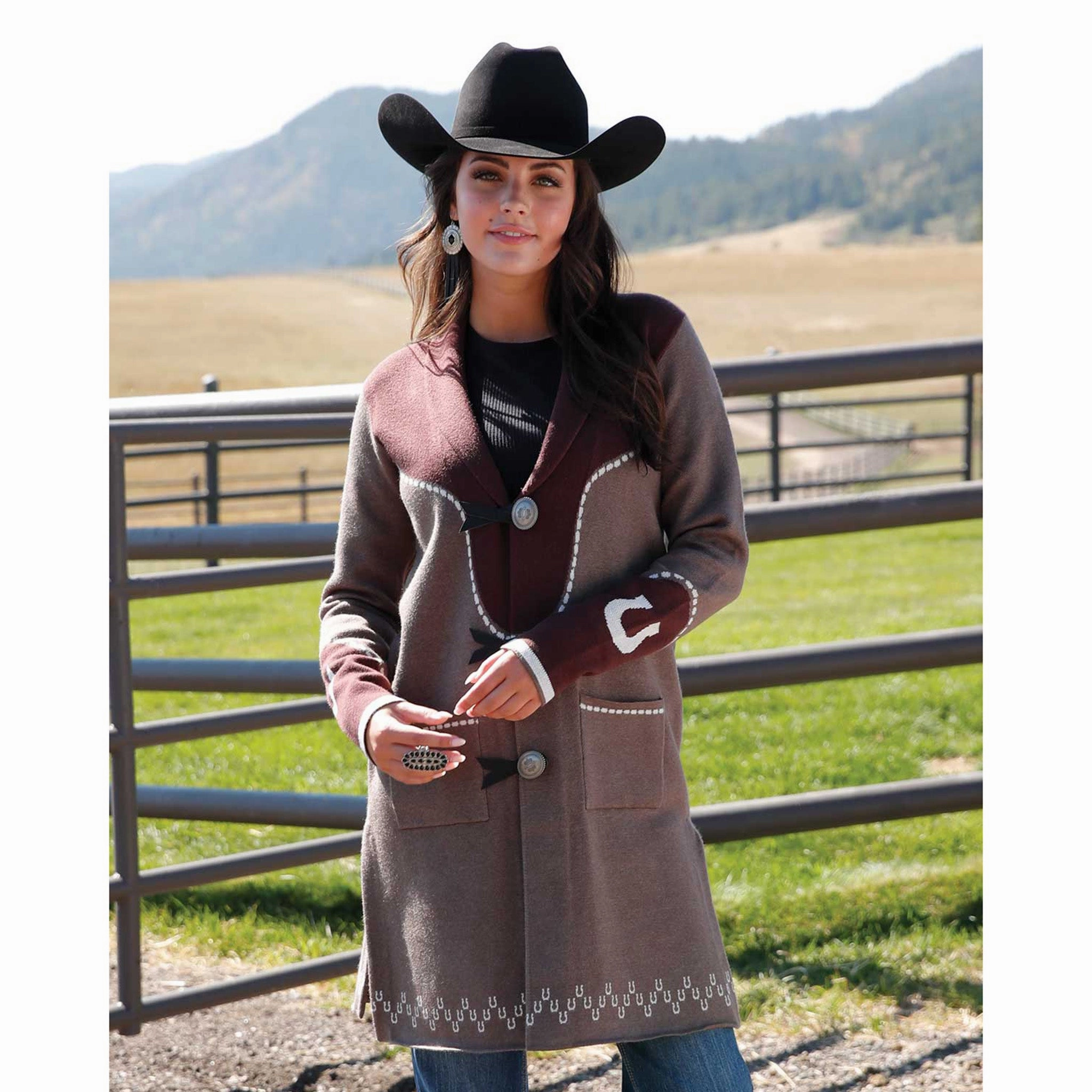 Quick Release Buckle Mechanism Scratch Resistant Zippers Cruel Denim Women's Western Knit Duster