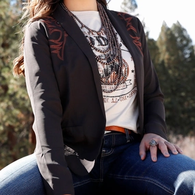 Hypoallergenic Interior Cruel Girl Brown Boot Yoke Blazer