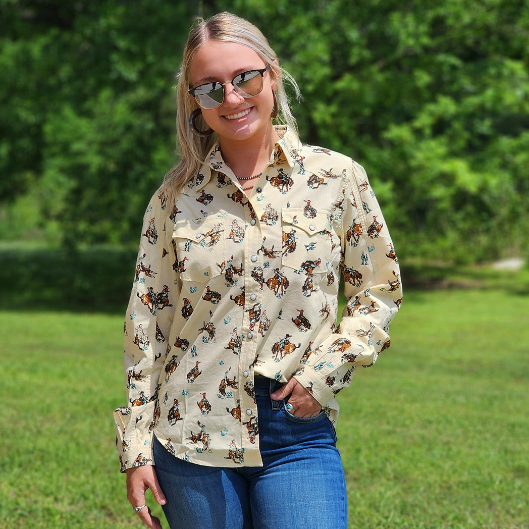 Cruel Girl Rodeo Pearl Snap Shirt SeamlessSidePanels